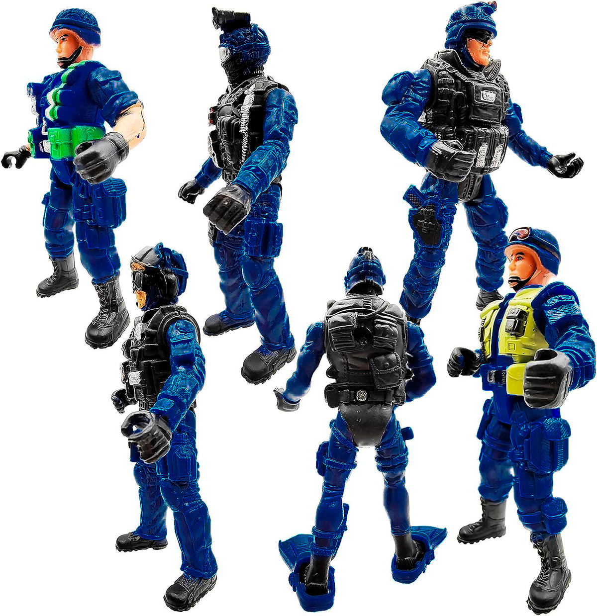 Soldado Militar Policia Swat Acción Niños Coleccionable X 6